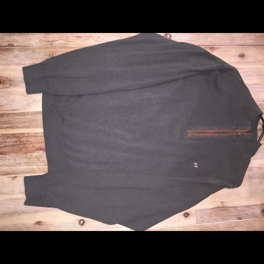 Men's Long Sleeve  Dark Green Sweater